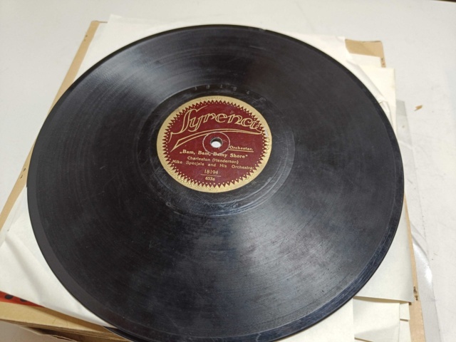 887947-32 Large stone cake / gramophone record collection