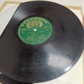 887947-34 Large stone cake / gramophone record collection