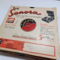 887947-38 Large stone cake / gramophone record collection