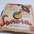 887947-42 Large stone cake / gramophone record collection