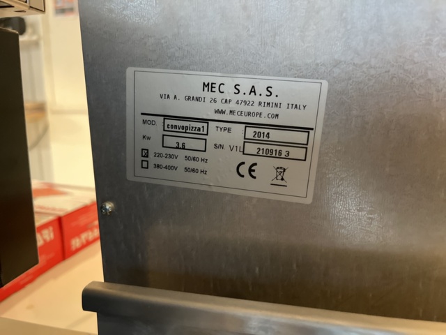 921008-9 Pizza oven, MEC Convopizza1 2014
