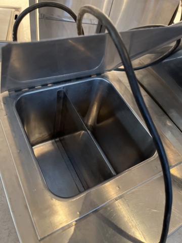 921024-4 Stainless bench with heating boxes & water bath