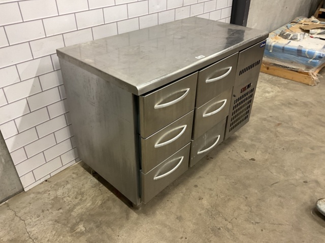 961496-3 Cooling bench with six drawers ACONA