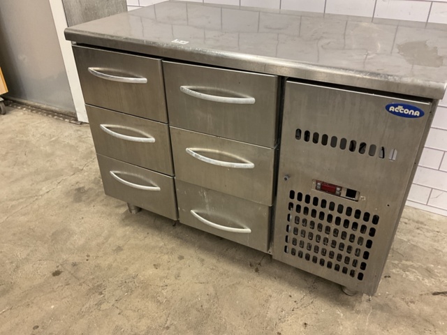 961496-6 Cooling bench with six drawers ACONA