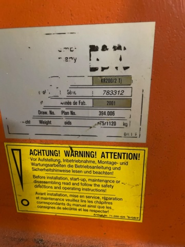 934785-3 KUKA KR200 Industrial robot