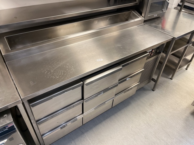 962528-3 Kylbänk med draglådor, kylränna 165x70x87