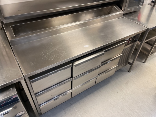 962528-4 Kylbänk med draglådor, kylränna 165x70x87