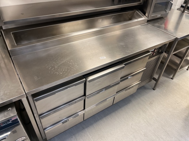 962528-5 Kylbänk med draglådor, kylränna 165x70x87