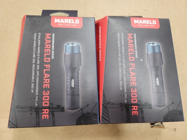 976350-2 2 pcs Mareld flashlight Flare 300 Re, IP66, rechargeable - Shipping included