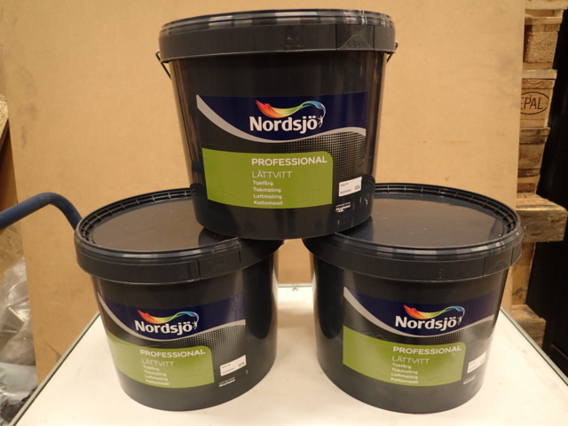 862172-1 Ceiling paint Light white Full matt 30 litres. North Sea