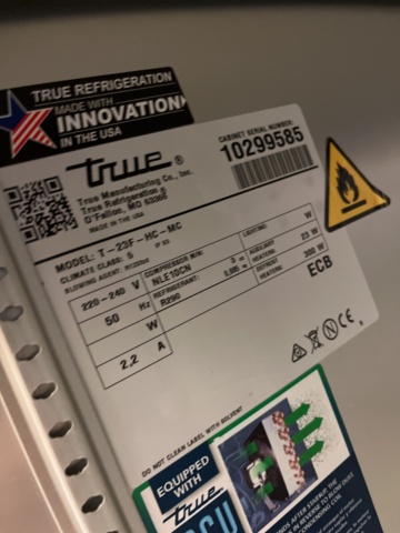 962601-7 Freezer from True T-23F-HC