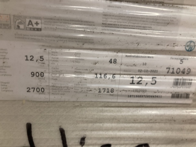 827293-10 Lot of plaster boards Fermacell 900x2700x12.5 mm