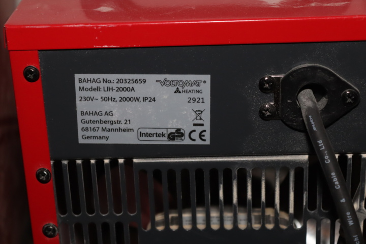 981815-3 Heating fans Voltomat 2,000 W, 2 pcs