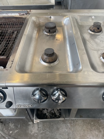 934854-3 Gas stove with grill function, Metos Moreno