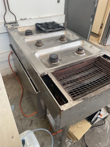 934854-6 Gas stove with grill function, Metos Moreno