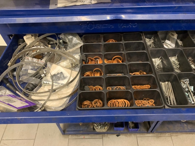 956084-4 2 assortment cabinets with assortment of screws, fuses, bolts, pins, etc