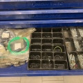 956084-7 2 assortment cabinets with assortment of screws, fuses, bolts, pins, etc