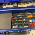 956084-10 2 assortment cabinets with assortment of screws, fuses, bolts, pins, etc