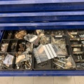 956084-12 2 assortment cabinets with assortment of screws, fuses, bolts, pins, etc