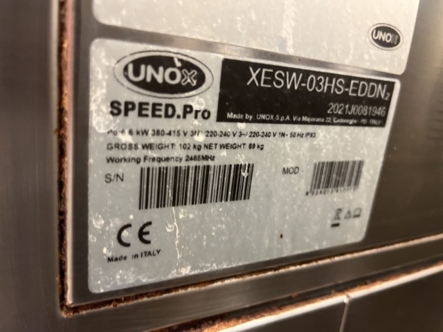 962643-6 UnoX Speed.Pro Oven 60x80x53 cm