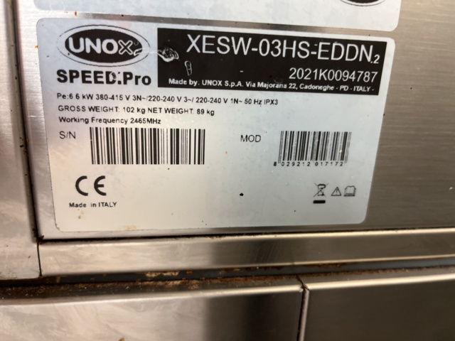 962645-6 UnoX Speed.Pro Oven 60x80x53 cm