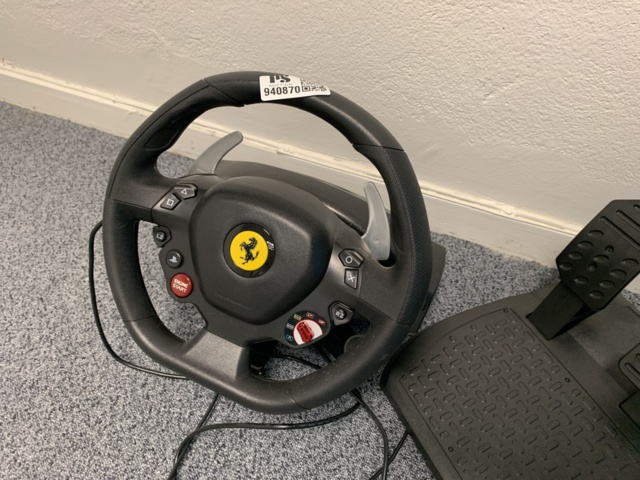 940870-3 Steering wheel and pedals for Playstation Thrustmaster T80 Ferrari 488 GTB