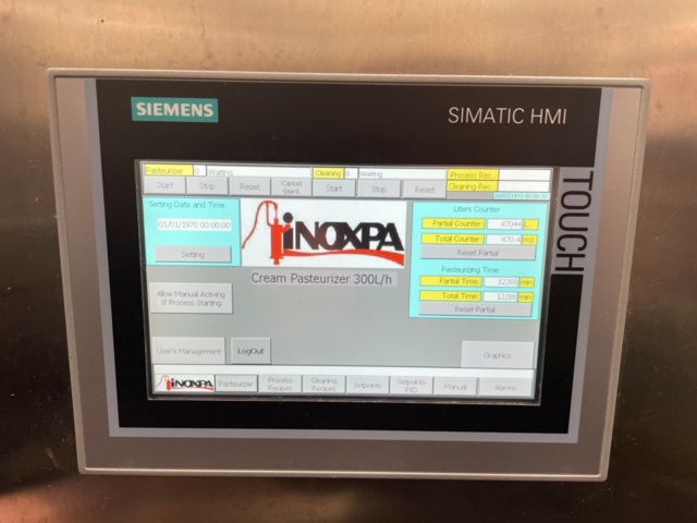 972690-33 Cream pasteurizer Inoxpa 300l/h, Fully automatic - 2017