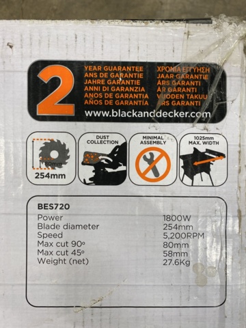 983062-4 Table circular saw Black & Decker BES720-QS