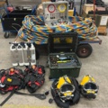931811-1 Heavy diving system with helmets, surface panel, tubes, vests, hose etc