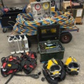 931811-2 Heavy diving system with helmets, surface panel, tubes, vests, hose etc