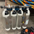 931811-9 Heavy diving system with helmets, surface panel, tubes, vests, hose etc