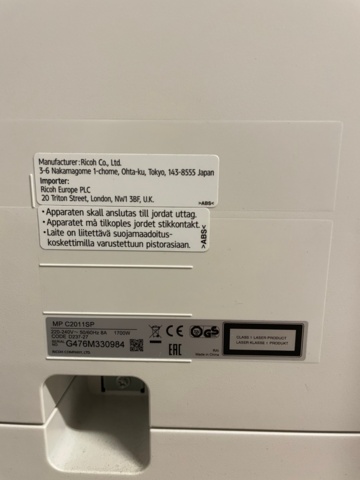 944890-6 Copier Ricoh MP C2011