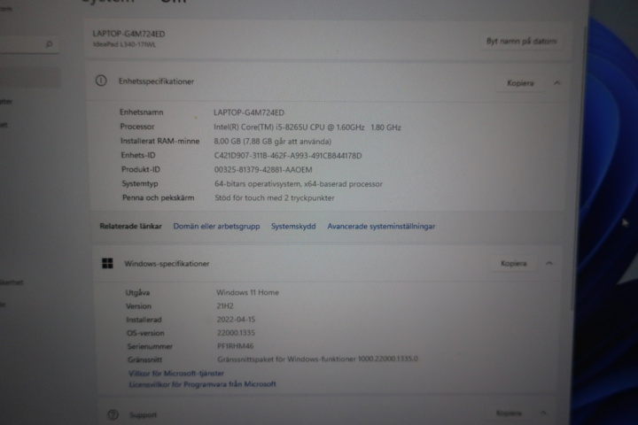 954348-8 Laptop, Lenovo IdeaPad L340 17"