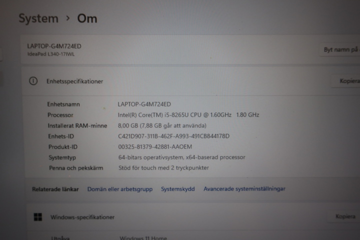 954348-9 Laptop, Lenovo IdeaPad L340 17"
