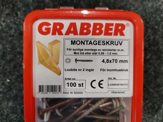984520-6 Approx. 7400 pcs Mounting screw Grabber 4.8x70 mm