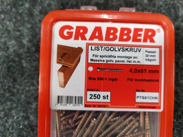 984521-7 Approx. 44,000 pcs. Grabber strip and floor screw 4.0x61 mm