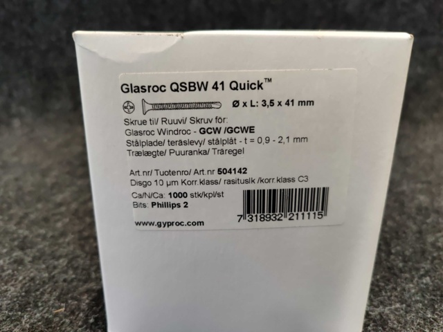 984524-7 About 172,000 pcs Combination screw Gyproc 3.5x41 mm