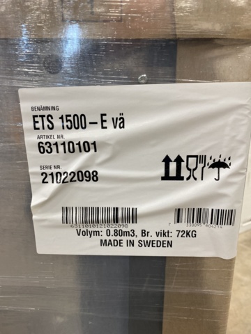 986027-3 Drying cabinet Nimo ets 1500E left sensor controlled