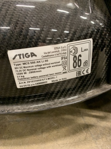 986016-21 Battery lawnmower Stiga Model-1 (Without battery and charger) Display sample - Updated