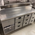 921496-2 Stainless steel cooling bench with cooling channel, drawers