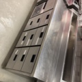 921496-3 Stainless steel cooling bench with cooling channel, drawers