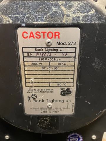 985459-2 4 pcs Fresnel Strand Castor 2000W pole