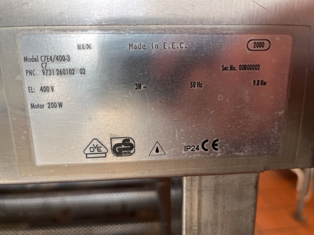 744969-8 Electrolux restaurant oven C7E4/400