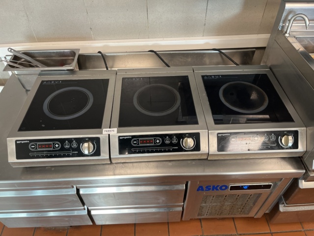 744975-2 Induktionsplattor GGM Gastro 3 stycken