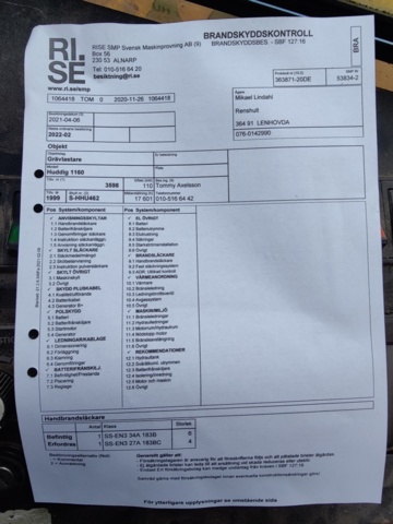 940108-96 Backhoe loader Huddig 1160, 1999
