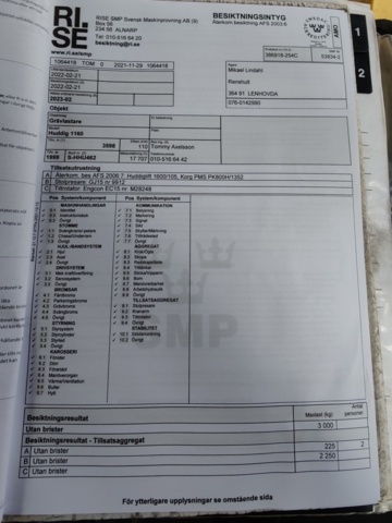 940108-101 Backhoe loader Huddig 1160, 1999
