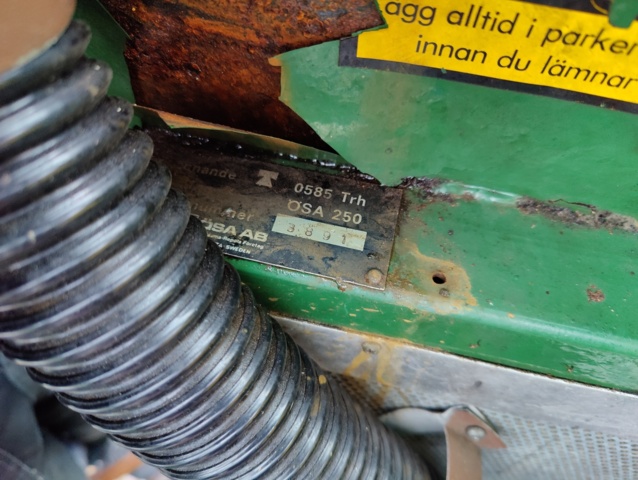 940109-87 Harvester Osa 250 - Repair object