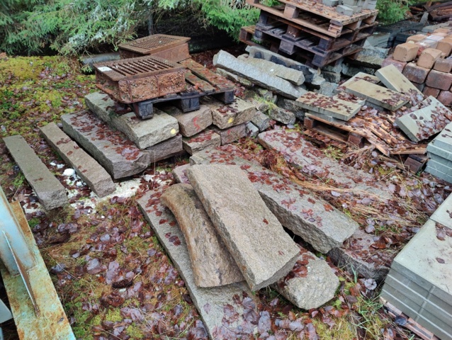 941525-3 Curbs, paving stones and manhole covers