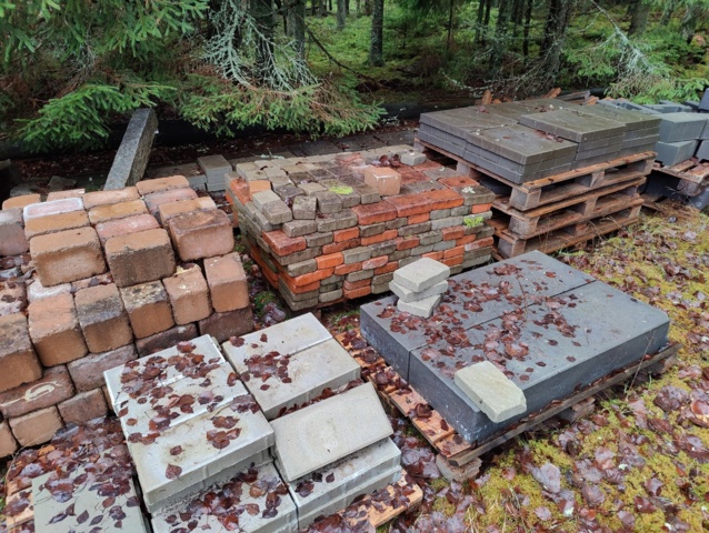 941525-8 Curbs, paving stones and manhole covers