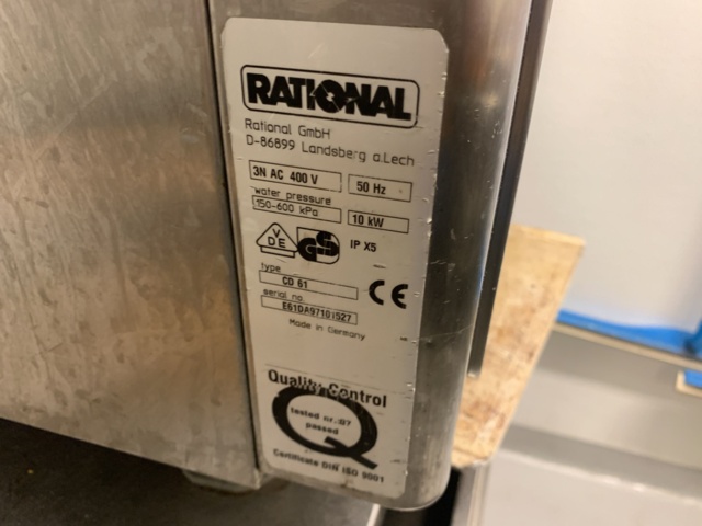 882741-3 Rational oven with canteen trolley